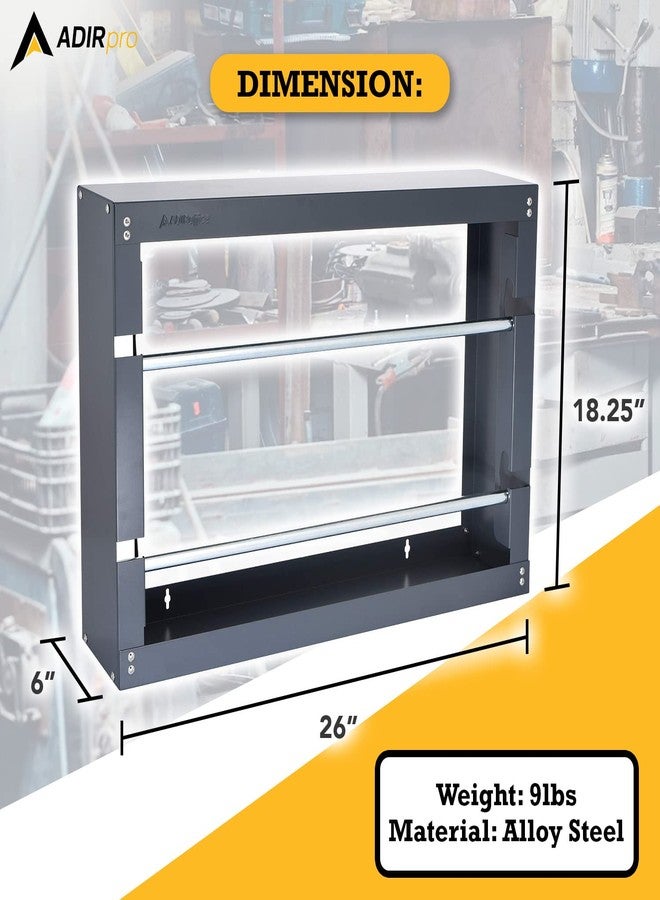 AdirPro Wire Spool Rack - Superior Strength Wire/Cable Dispenser - Conduit Display & Storage for Electrical Industrial & Retail Use (2 Rods, Grey) - Image 3